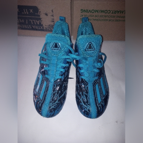 Adidas Adizero 12.0 Poison Football Cleats Blue Cyan Black Men's Sizes IG7209 - Picture 1 of 15